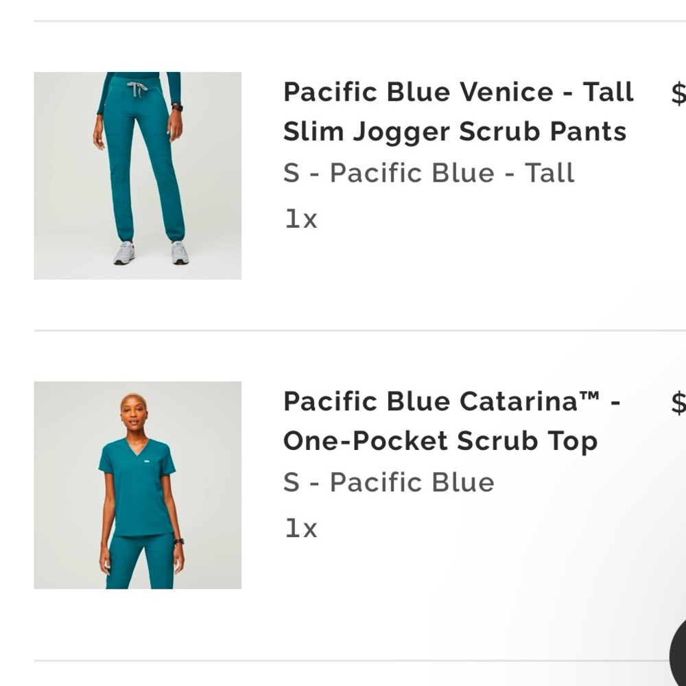 Pacific Blue Scrub Set - Jogger Pants and Top